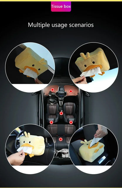 Cartoon Animal Car Tissue Box