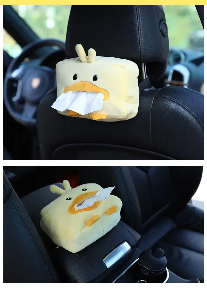 Cartoon Animal Car Tissue Box