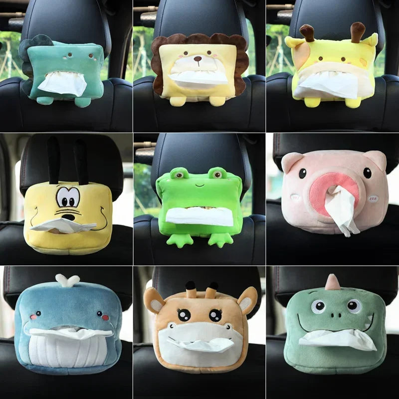 Cartoon Animal Car Tissue Box