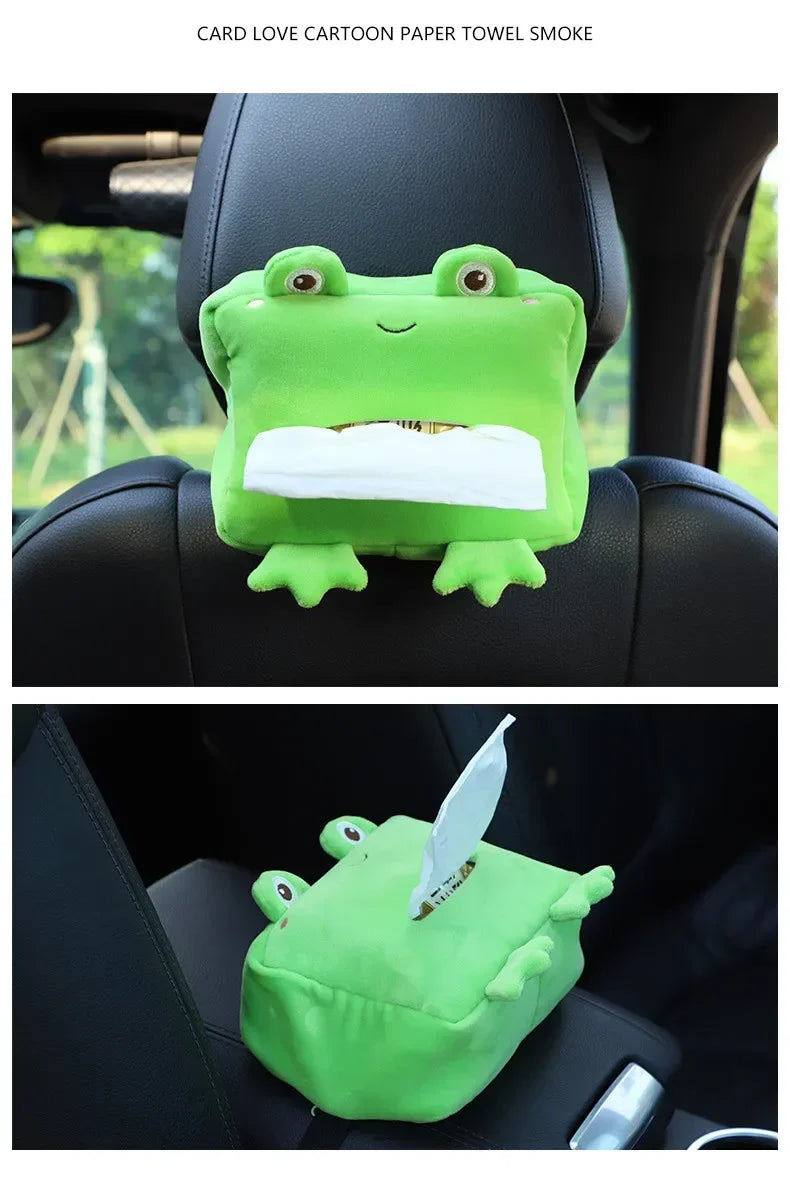 Cartoon Animal Car Tissue Box