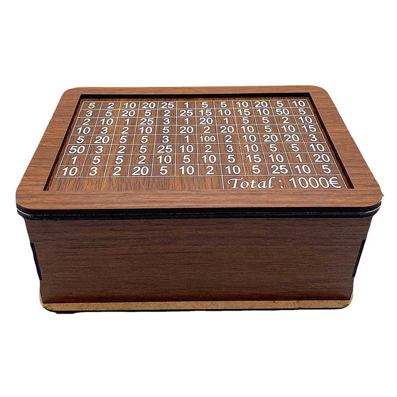 Wooden Savings Goal Bank