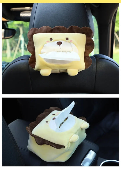 Cartoon Animal Car Tissue Box