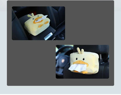 Cartoon Animal Car Tissue Box